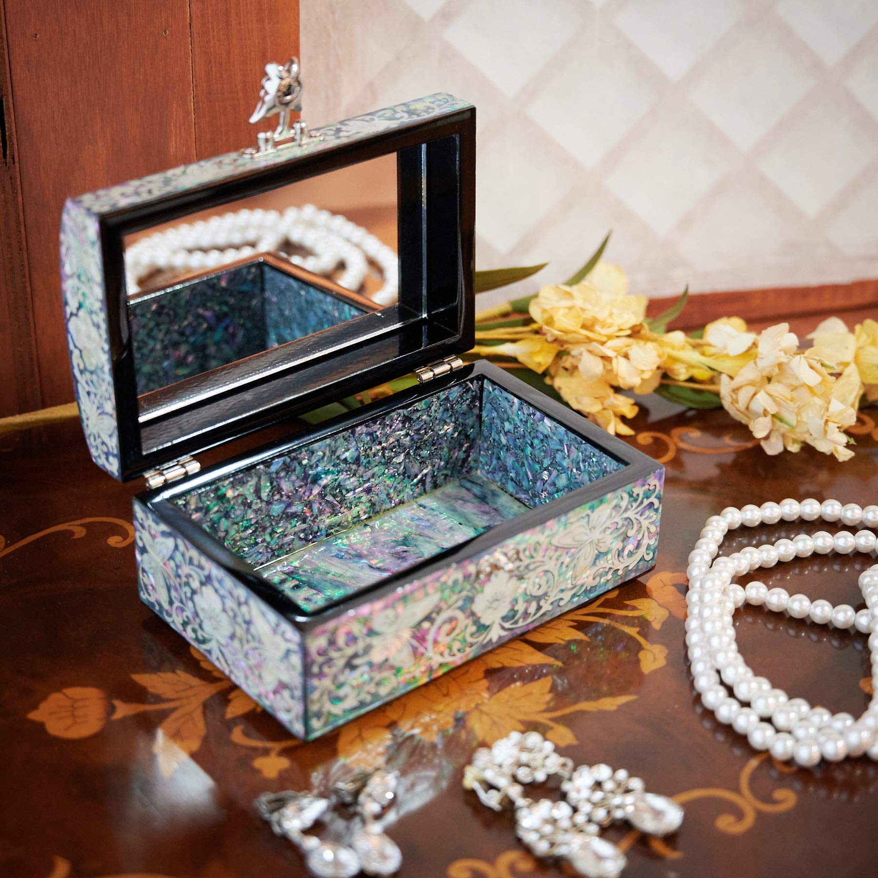 Amazon.com: MADDesign Mother of Pearl Jewelry Trinket Box